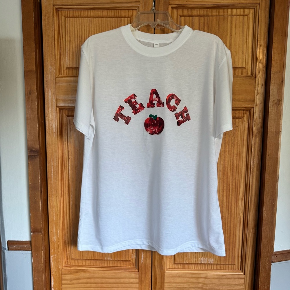 White 'Teach' Graphic Tee